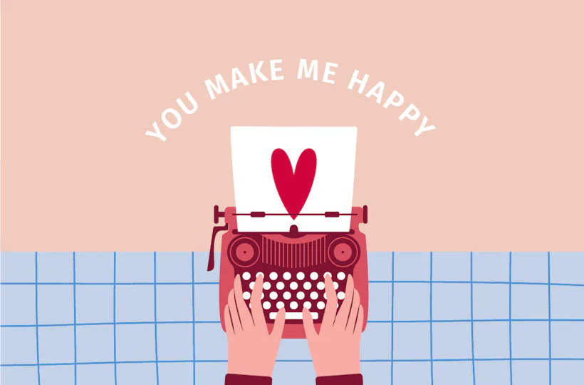 Flexibles Geschenk Valentinstag (Happy)
