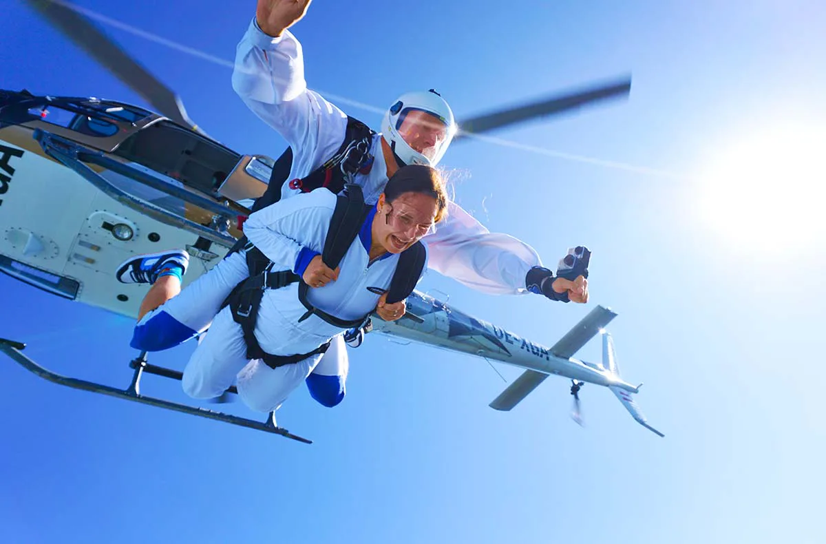 Tandemfallschirmsprung Mosbach aus Helikopter - 2