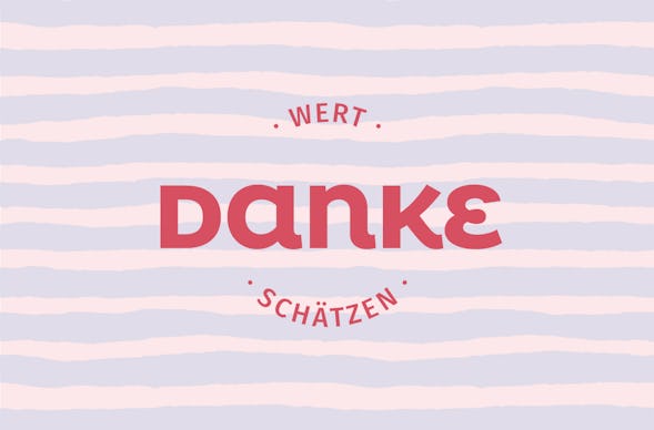 Flexibles Geschenk Danke